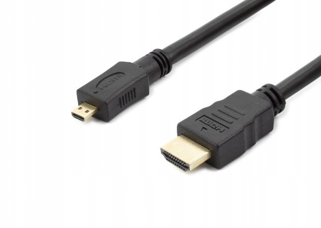 Kabel przewód Accura HDMI - micro HDMI 1.8m czarny