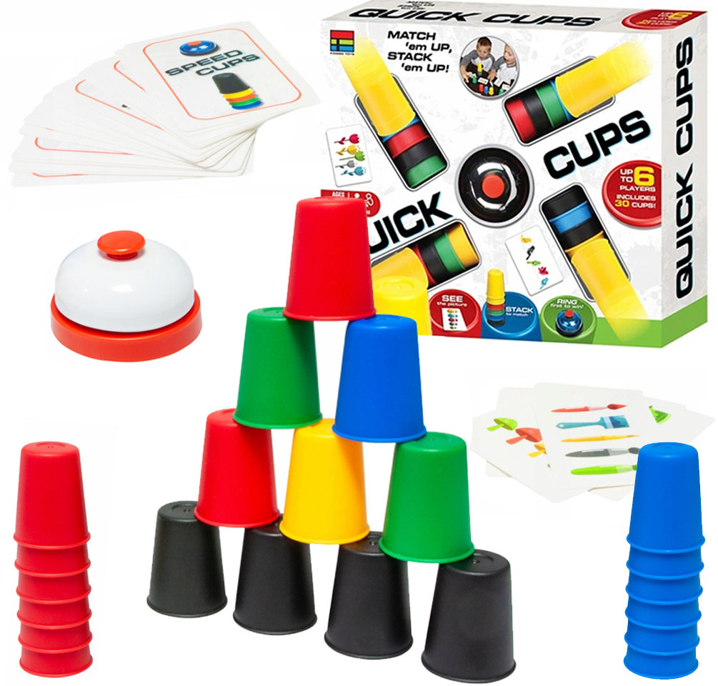 Gra zręcznościowa Quick Cups - Kubeczki i Karty Układanka Y287