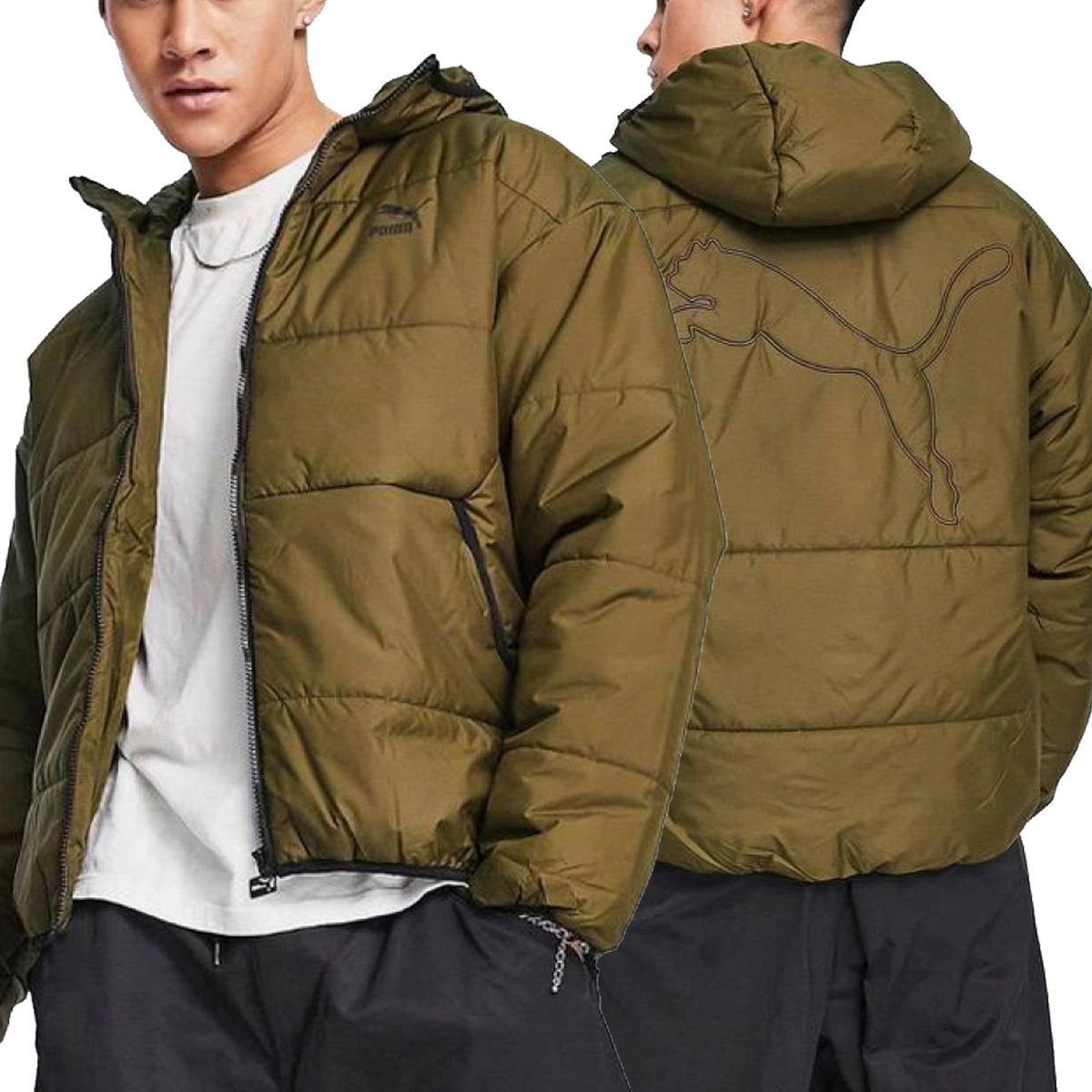 Puma kurtka męska khaki wodoodporna Padded Jacket 535575 62 S