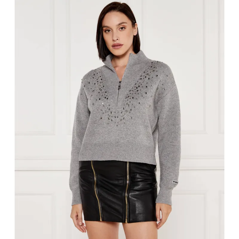 Pinko Sweter BOMBAY | Loose fit | z dodatkiem wełny i kaszmiru