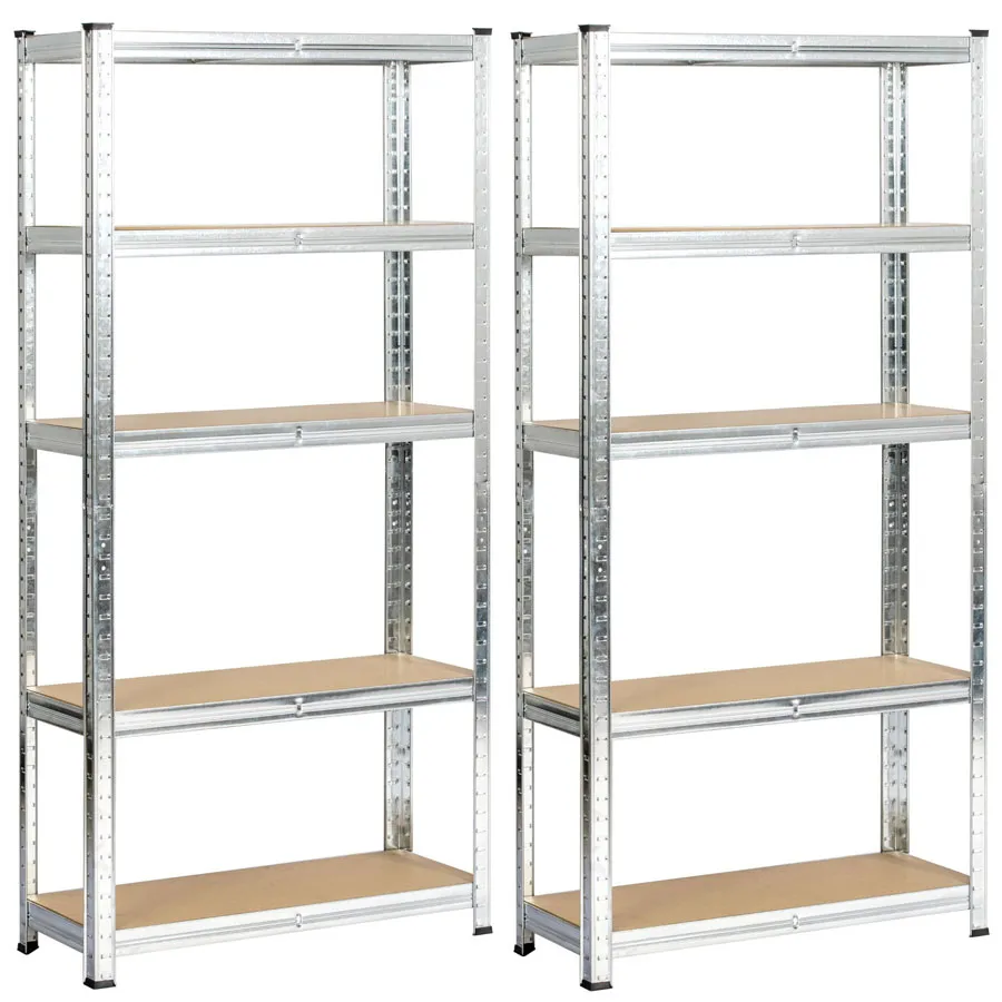 Komplet 2 srebrnych regałów do piwnicy H6-H92