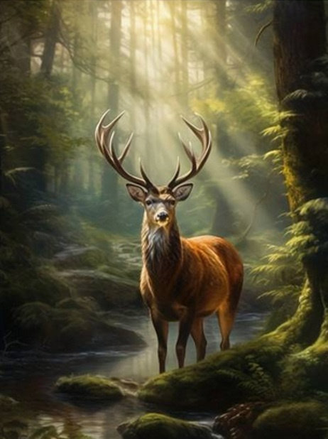 Diamentowa Mozaika Zwierzęta Jeleń 30x40