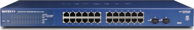 Switch NETGEAR GS724T, 24 Port Gigabit Smart Switch, 2x combo copper/ SFP Ports, Insight Remote/Cloud management.