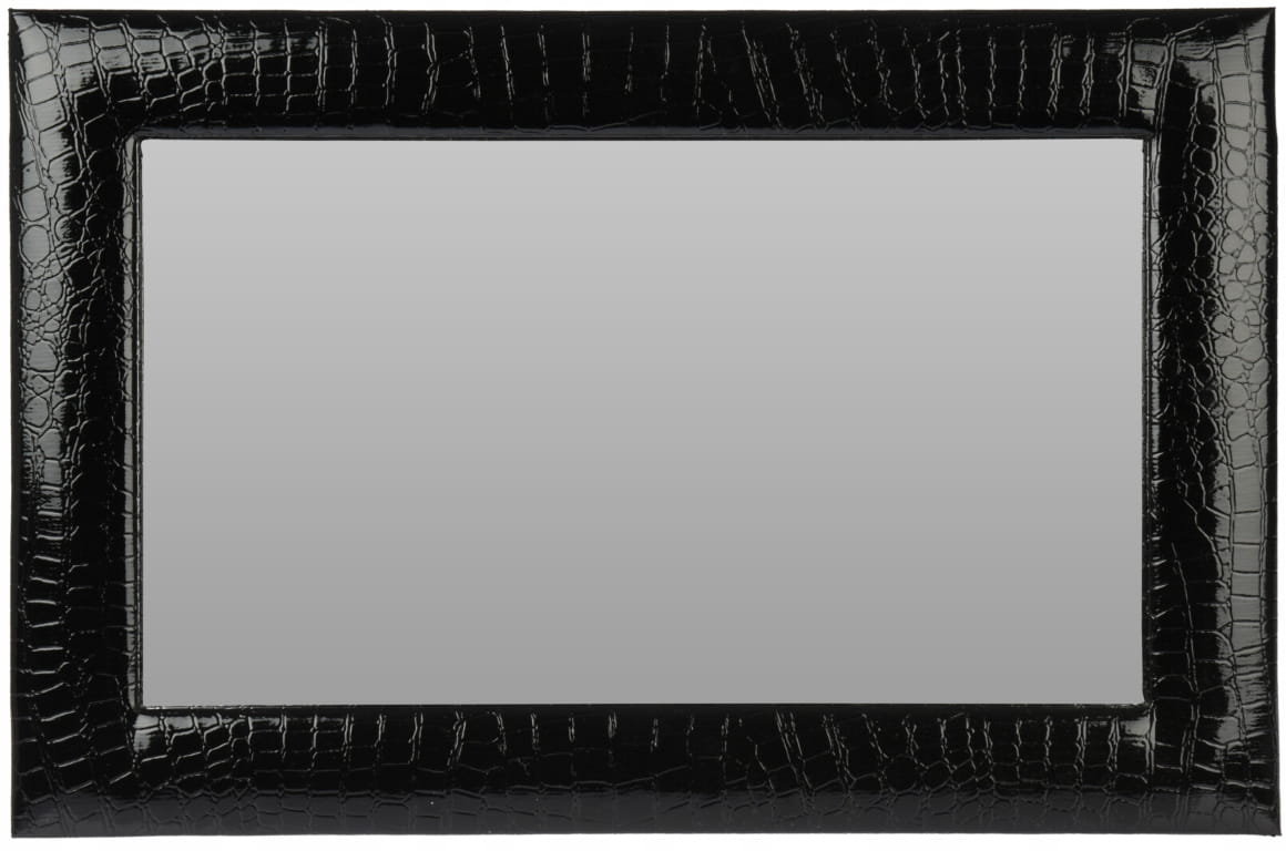 Lustro ścienne z czarną zdobioną ramą 37x57 cm