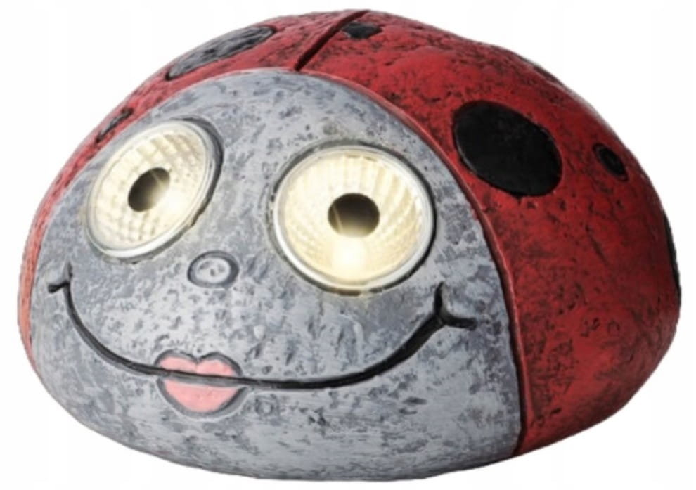 Lampa solarna ogrodowa ozdobna biedronka 11x7 cm