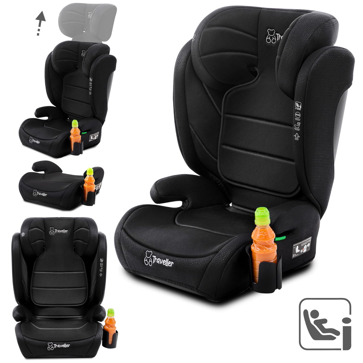 ELENA FOTELIK SAMOCHODOWY PODSTAWKA 2w1 I SIZE 100-150 CM R129