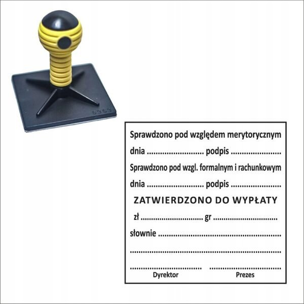 Pieczątka księgowa, gryf, kołek 
