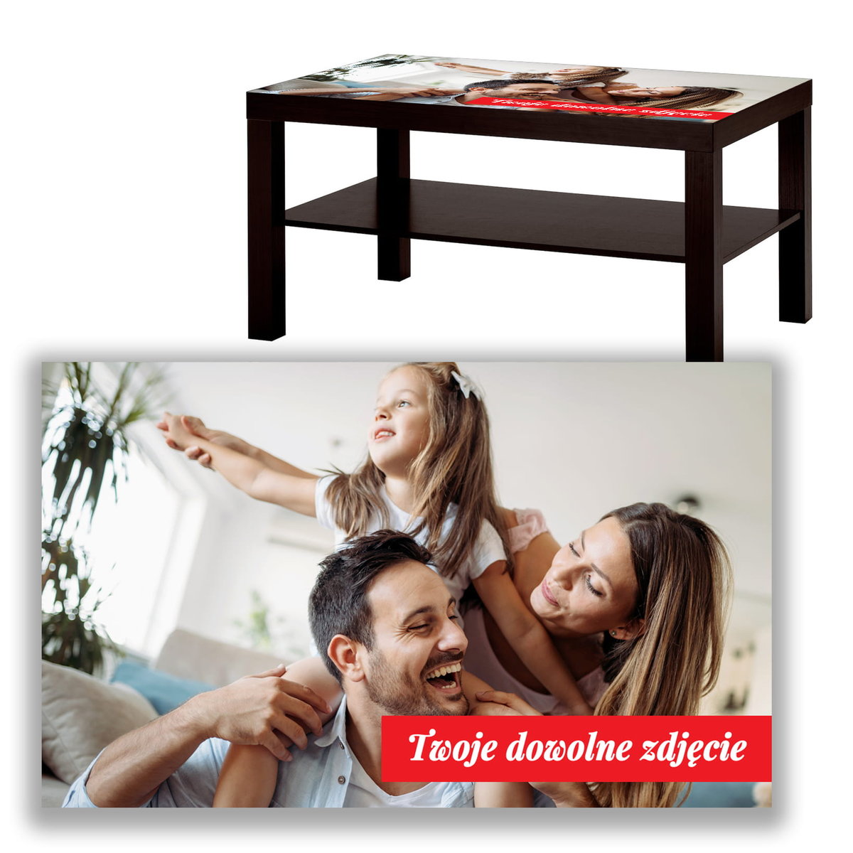 FOTO BLAT SZKLANY IKEA z TWOJEGO ZDIĘCIA 90x55cm