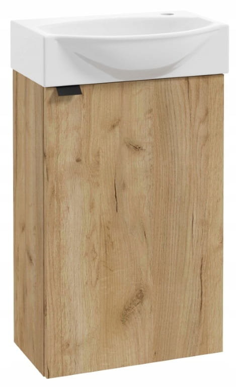 Szafka łazienkowa z umywalką 60x40 cm wisząca dąb craft Parma