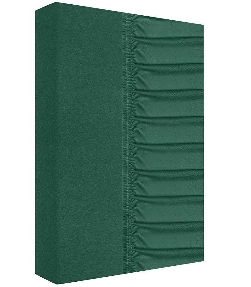 Prześcieradło jersey z gumką 180x200 zielone 160g/m2 Zaratex