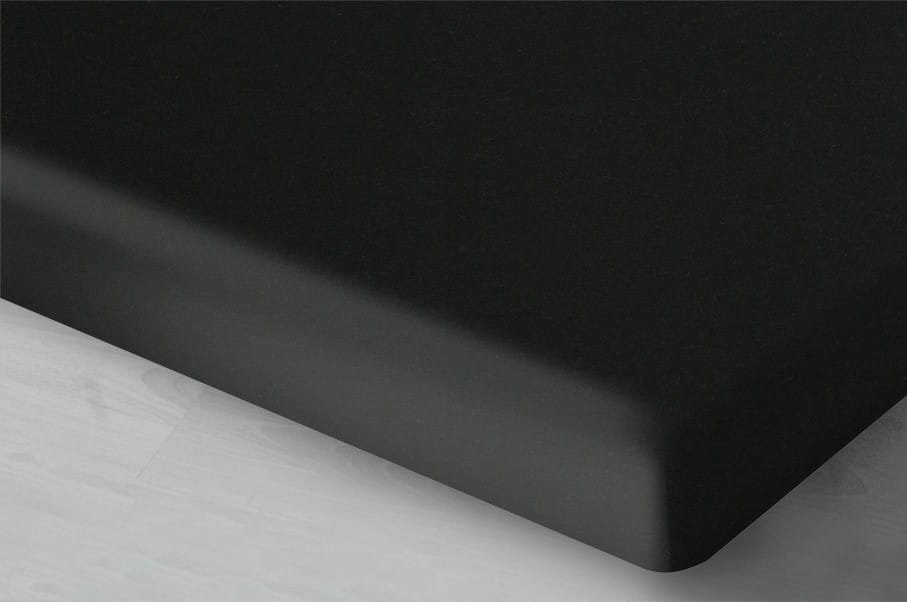 Prześcieradło satynowe bez gumki 200x220 czarne