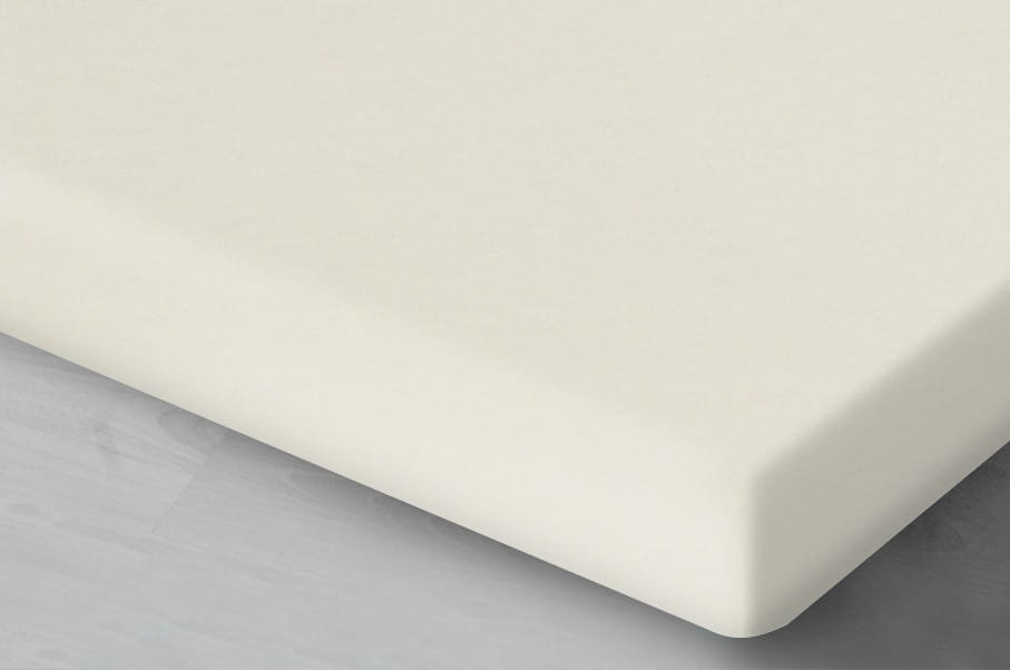 Prześcieradło satynowe bez gumki 200x220 ecru