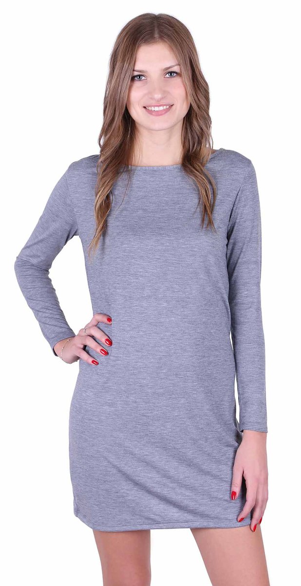 Szaro-różowa koszulka nocna bez pleców Pigeon M