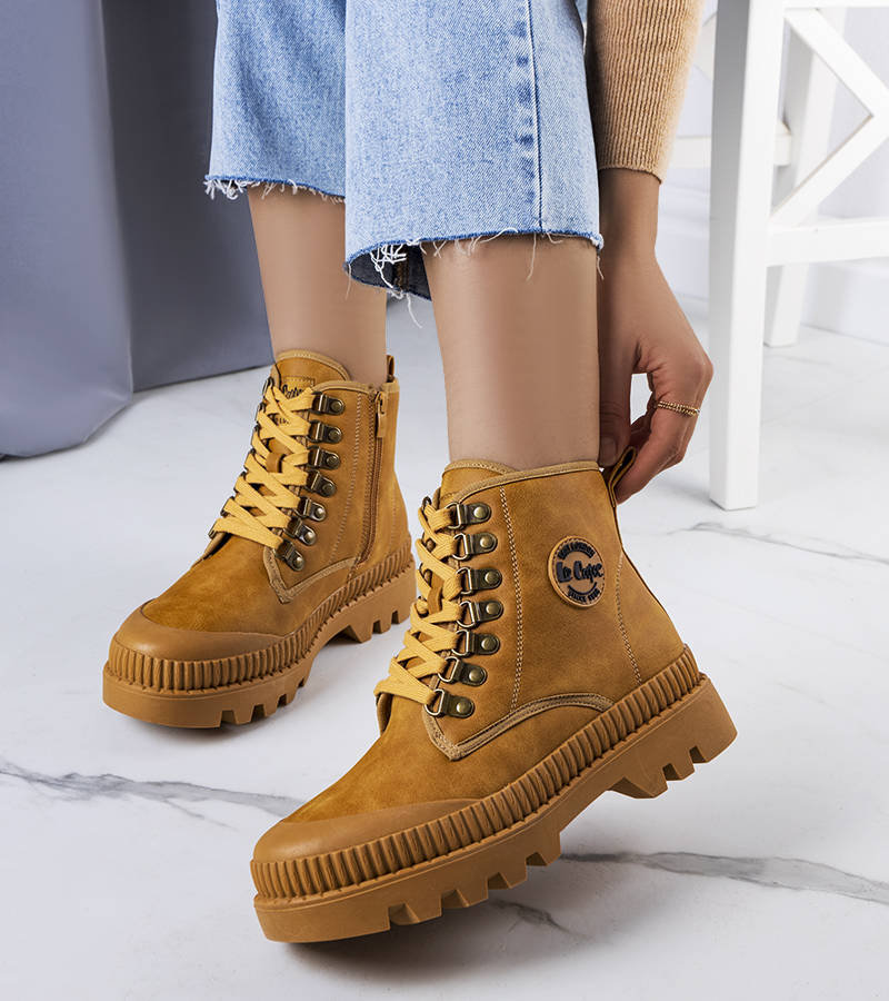 Camelowe ocieplane botki LCJ-22-44-1339L Lee Cooper-40
