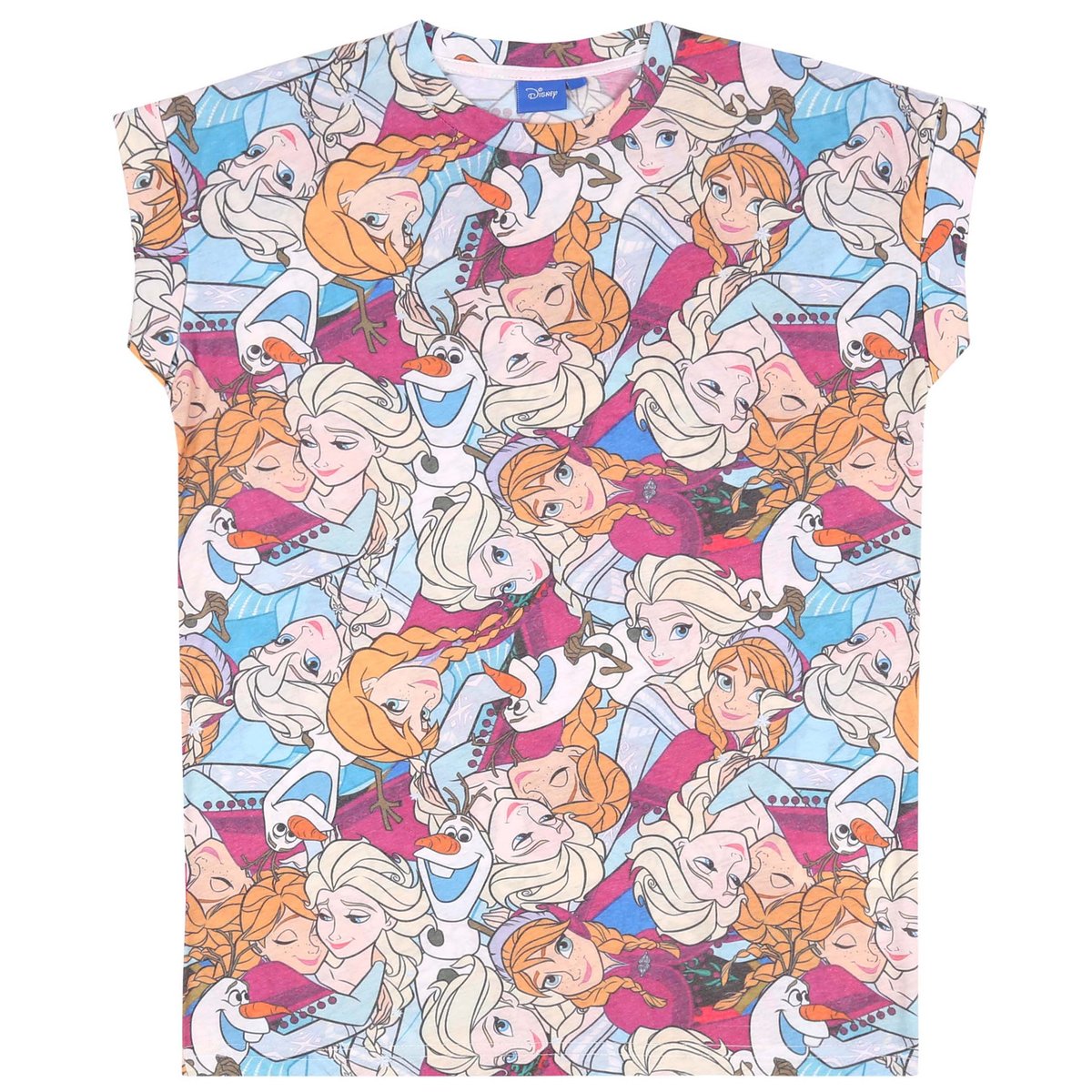 Kolorowy, damski t-shirt KRAINA LODU DISNEY S