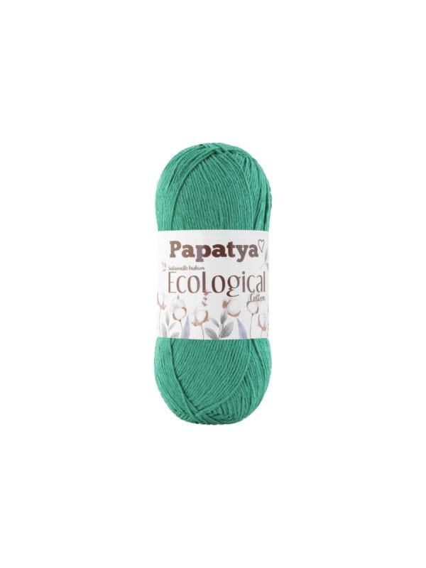 Włóczka Papatya Ecological - Bawełna - Zielona 801