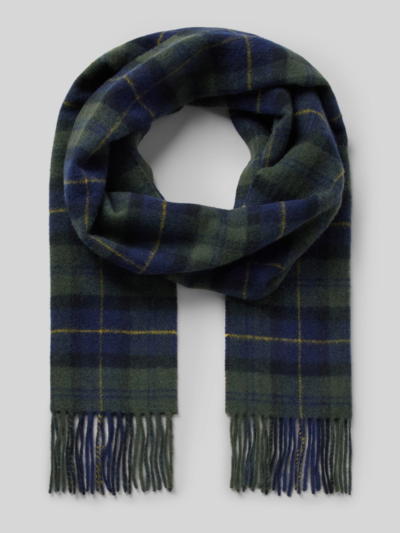 Szal z wełny z frędzlami