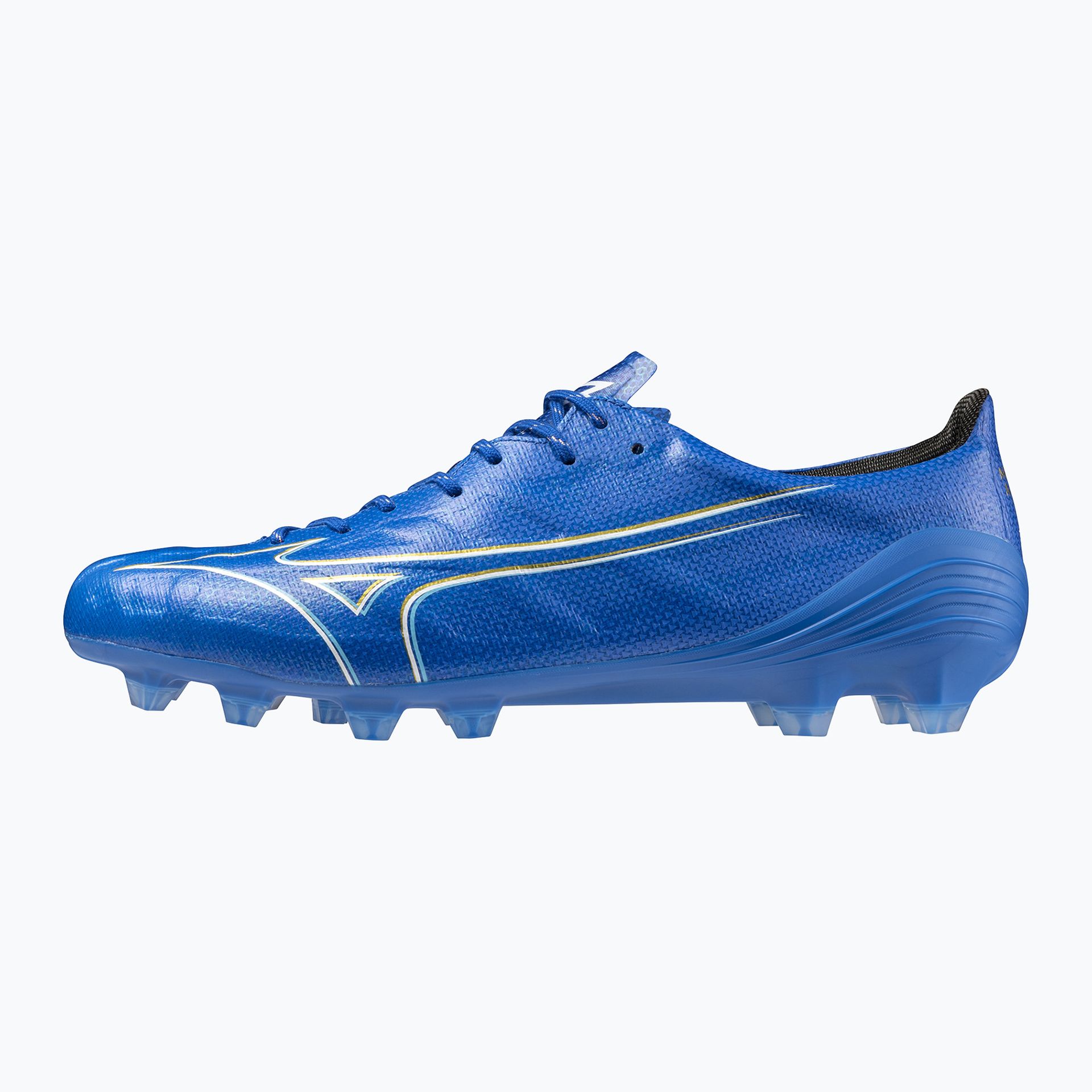 Buty piłkarskie męskie Mizuno α Japan FG white/laser blue/gold WYSYŁKA W 24H 30 DNI NA ZWROT