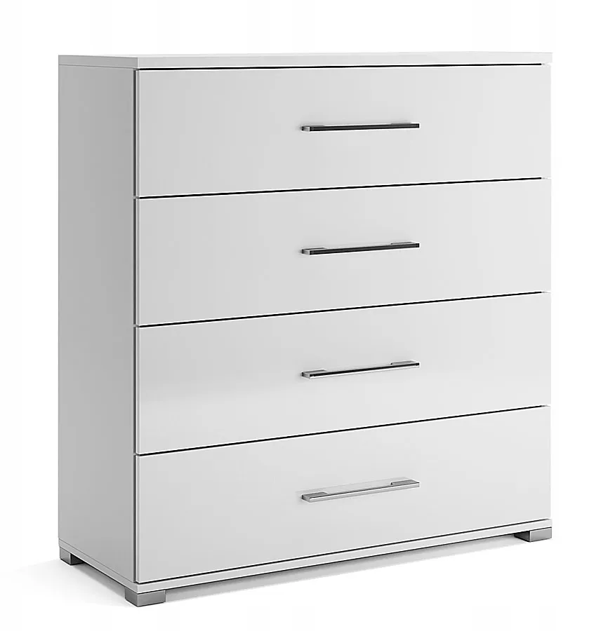 Biała komoda z 4 szufladami A6-B53