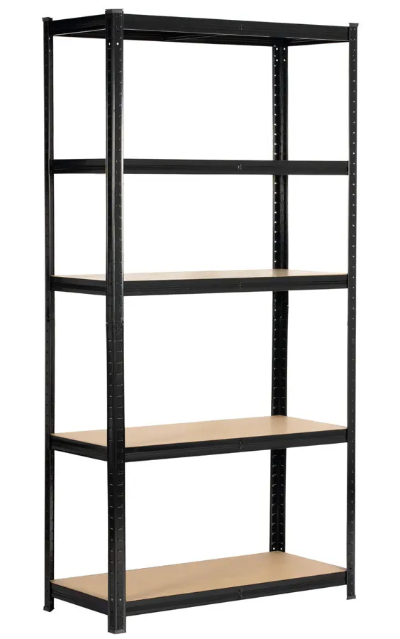 Czarny metalowy regał do garażu 180 cm D4-P07
