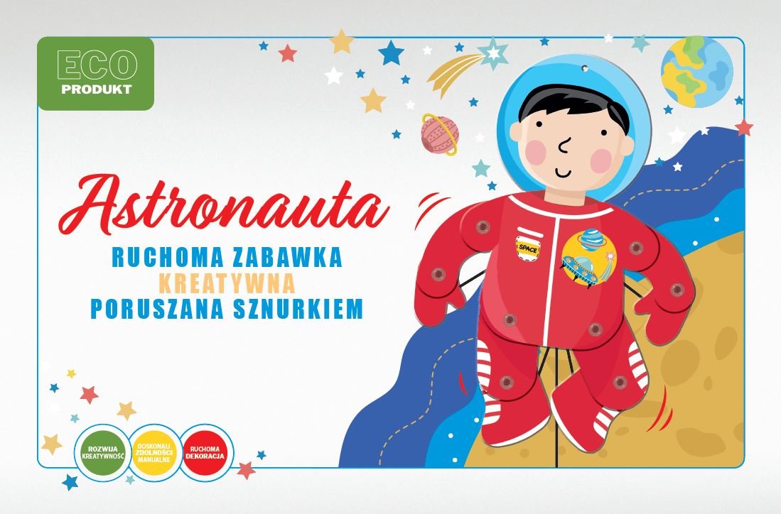 Ruchoma zabawka astronauta