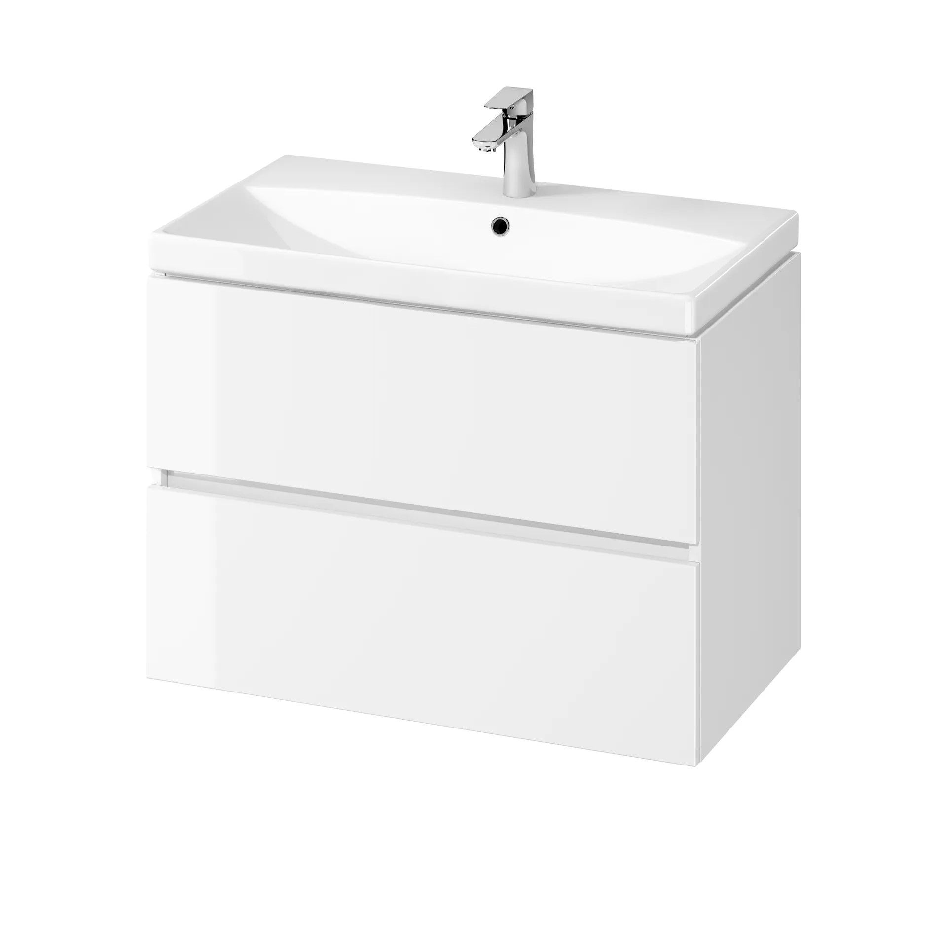 Zestaw mebli łazienkowych Senti Malta Plus 80 cm biały połysk