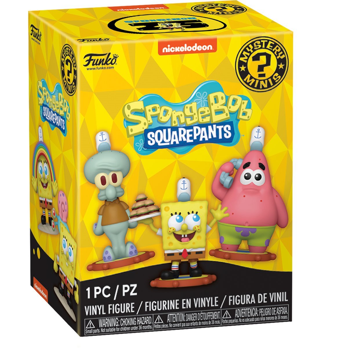 spongebob squarepants mini figurka 25th figurka w ciemno kanciastoporty