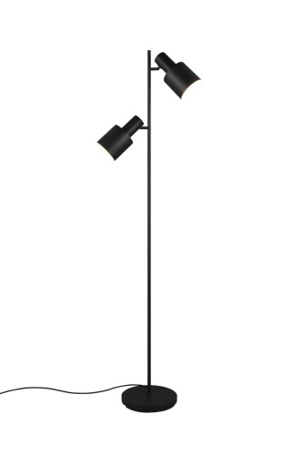 Agudo lampa podłogowa 2xE27 czarna 419400232