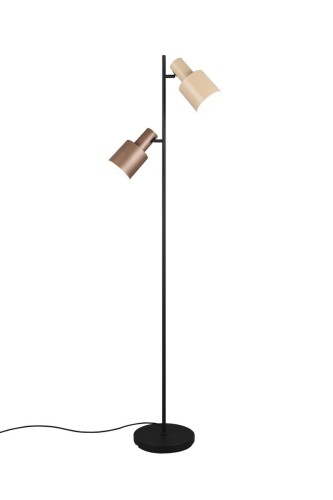 Agudo lampa podłogowa 2xE27 czarna/multikolor 419400217