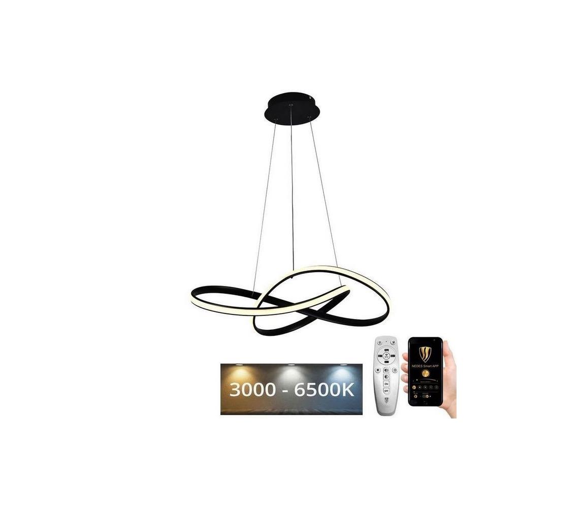 Brilagi - LED Żyrandol ściemnialny na lince COSMOWAVE LED/70W/230V czarny + pilot