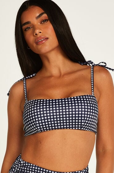 Hunkemöller Góra od bikini o skróconym kroju Seychelles Niebieski