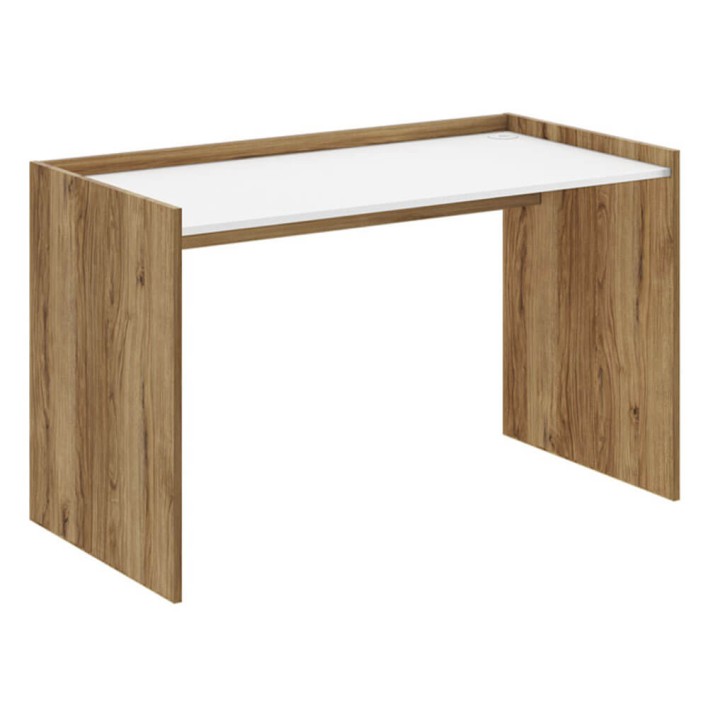 Biurko SMART 130 Dąb pradawny, biały