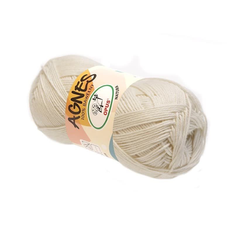 Włóczka Opus Natura Agnes nr 1030 ecru 100% bawełna antyalergiczna 50g 175m
