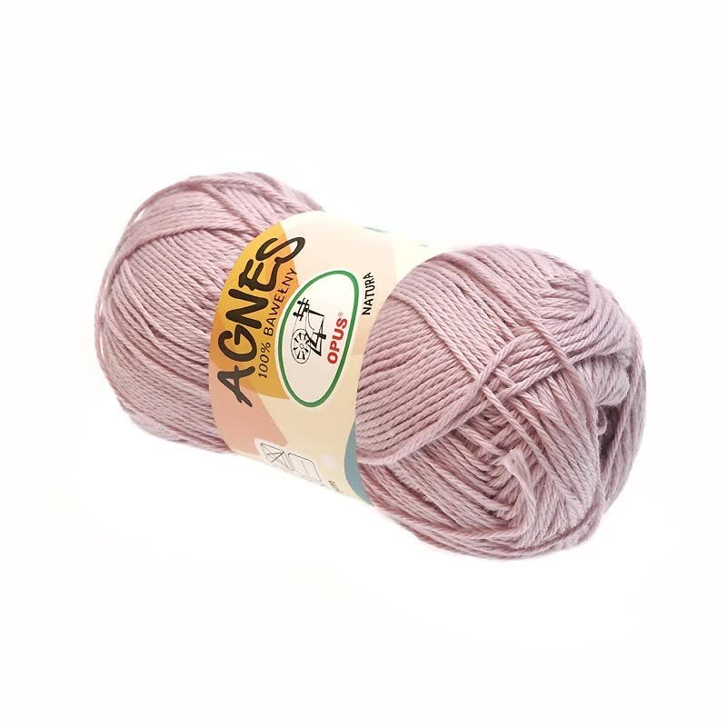 Włóczka antystatyczna 100% bawełna Opus Natura Agnes nr 1170 blady róż 50g