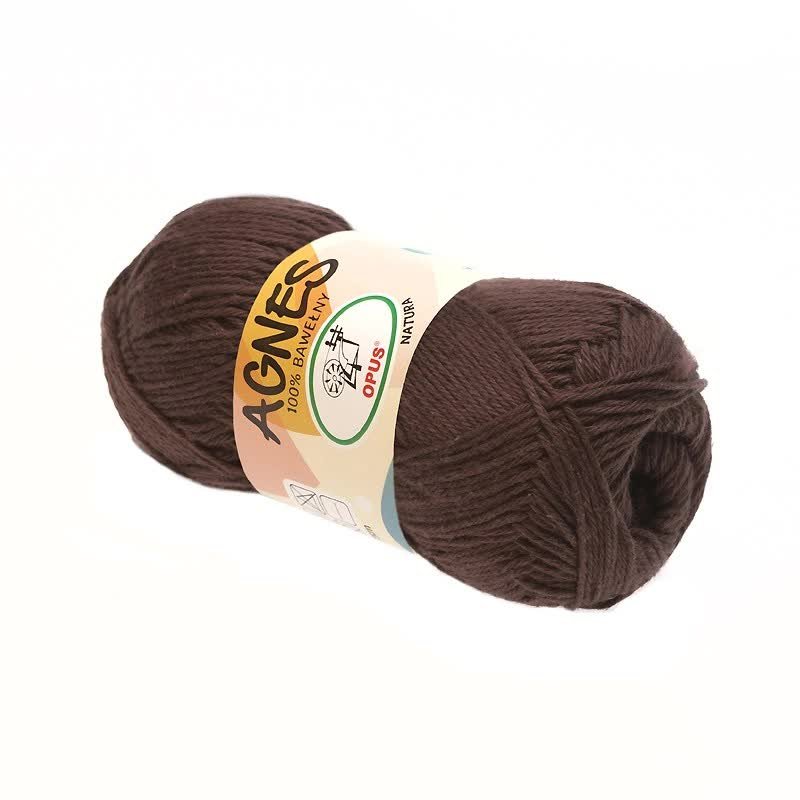 Włóczka 100% bawełna Opus Natura Agnes nr 1300 brąz na kocyki dla dzieci