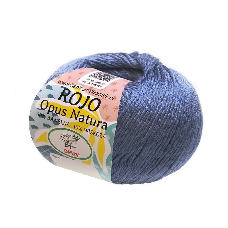 Włóczka Opus Natura Rojo nr 093 niebieski 60% bawełna 40% wiskoza 50g 120m