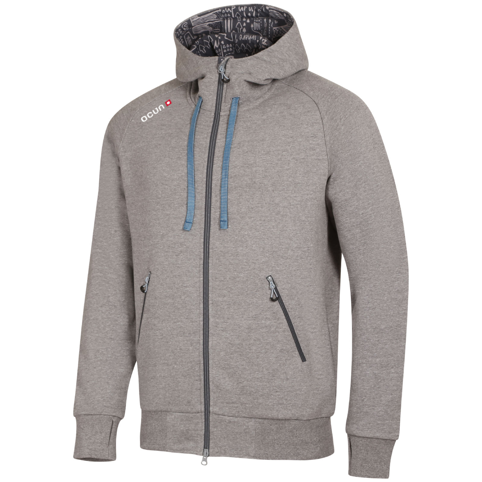 Męska bluza Ocún Hoddie Zipper Men Rozmiar: XL / Kolor: szary