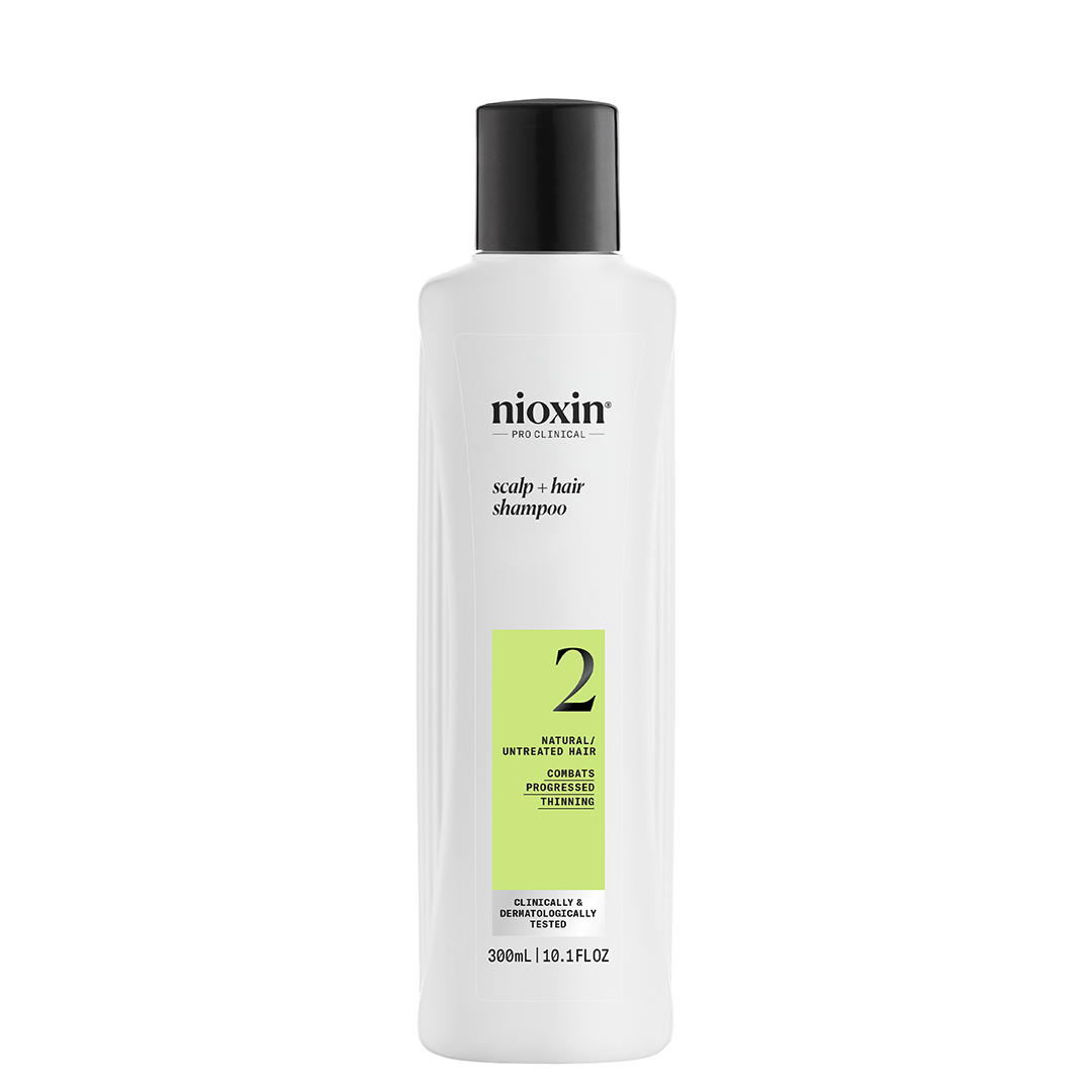 Nioxin System 2 szampon oczyszczający do włosów naturalnych, mocno przerzedzonych, 300 ml