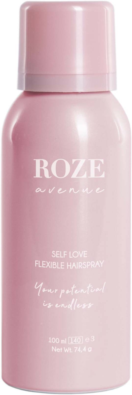 Roze Avenue Self Love Flexible Hairspray Travel Size, elastyczny lakier do włosów, 100ml