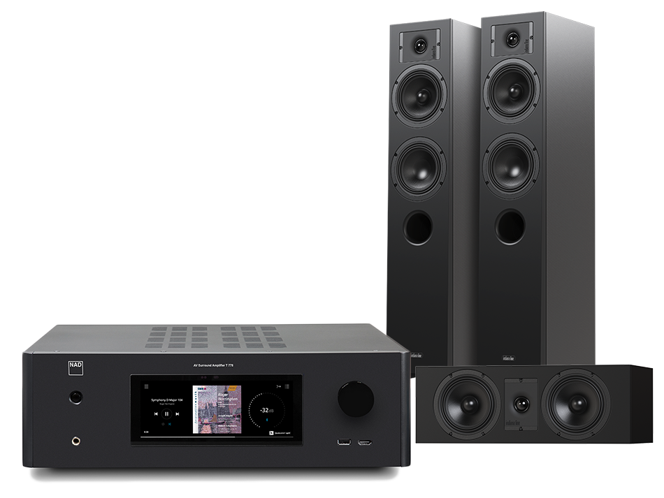 NAD T778 (czarny) + Diva 5 (czarny) + Diva 7 (czarny)