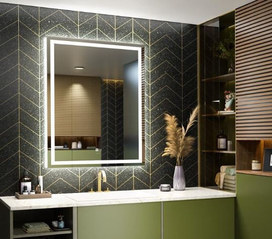 LUSTRO PROSTOKĄTNE LED 60X80 W