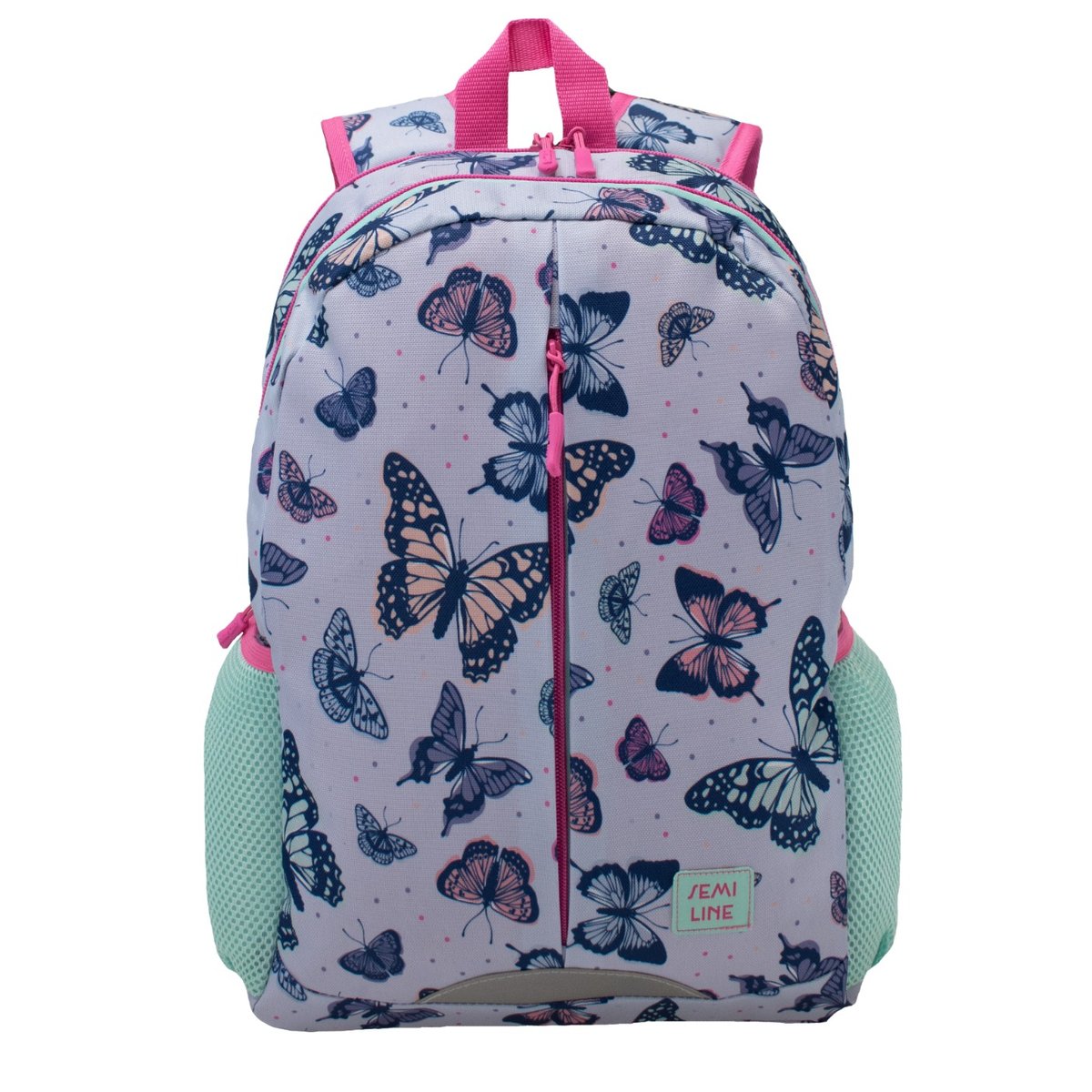 Plecak Młodzieżowy Szkolny Dwukomorowy Motyle