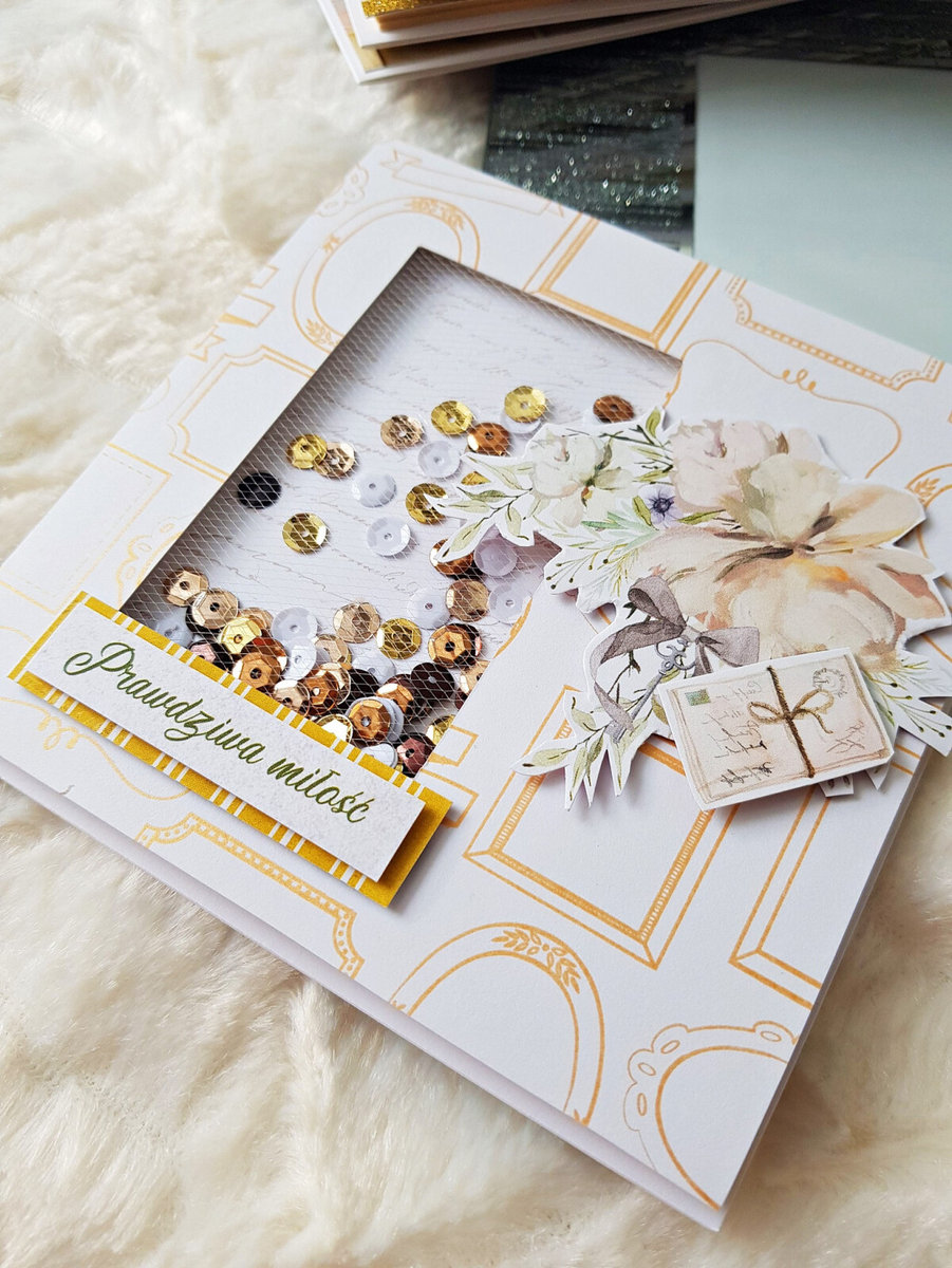 Elegancka kartka ślubna (shaker card) - MyPerfectDay