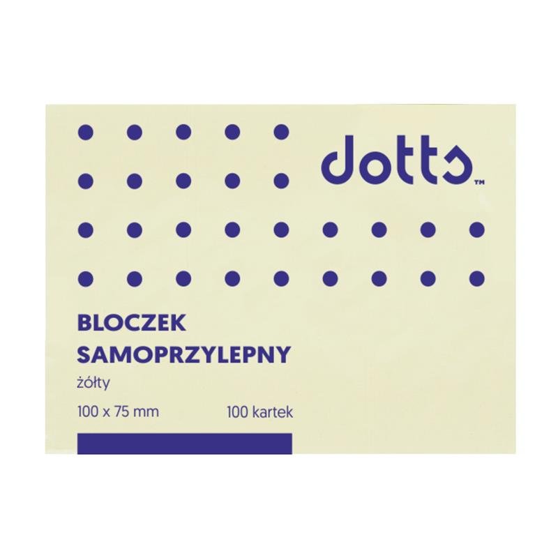 Karteczki samoprzylepne DOTTS 75x100mm 100k. - żółte