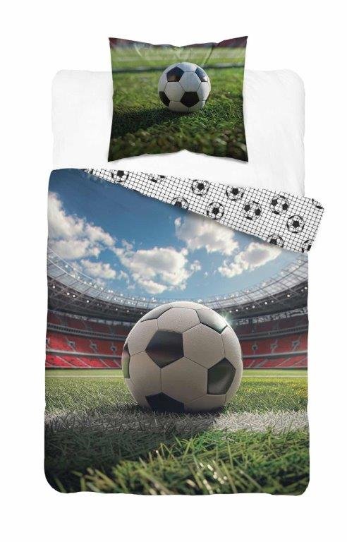 Pościel bawełniana dziecięca 140x200 5157a piłka