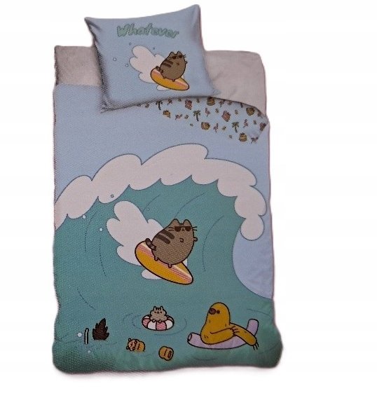 PUSHEEN KOTEK Komplet pościeli Bawełnianej 160 x 200 cm Dziecięca