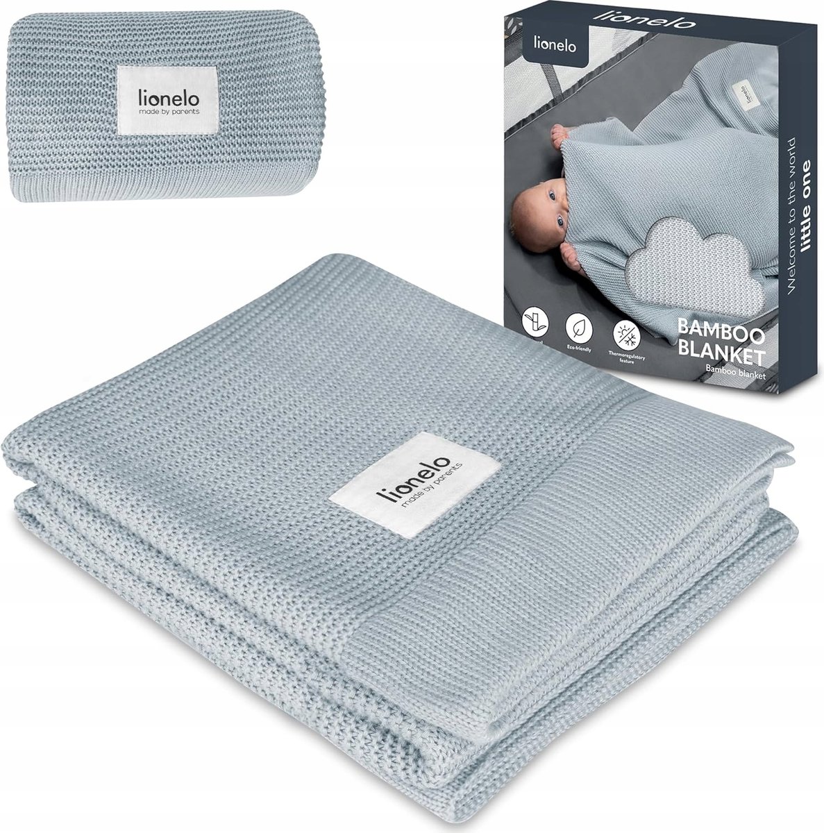 PREZENT NA MIKOŁAJKI URODZINY ŚWIĘTA DLA NOWORODKA NIEMOWLAKA MIĘKKI KOCYK BAMBUSOWY MIŁY W DOTYKU