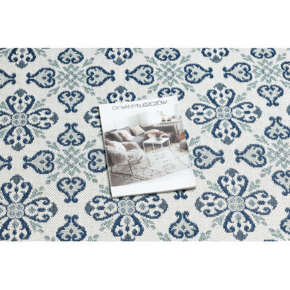 Dywan SZNURKOWY SIZAL COLOR 19246/969 Kwiaty Biały Biały, 120x170