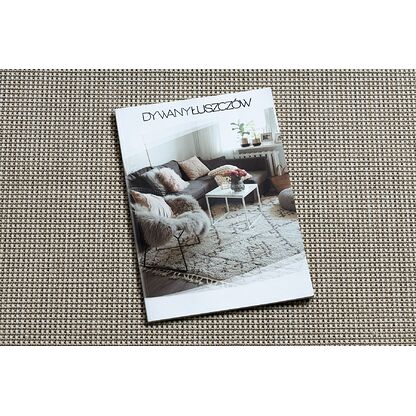 DYWAN SZNURKOWY SIZAL FLOORLUX 20580 gładki, jednolity, jednokolorowy - szampański / taupe Beżowy, 140x200
