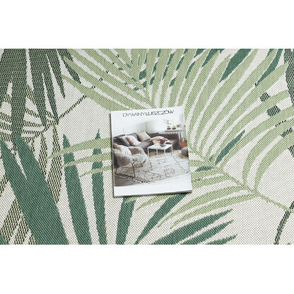 Dywan SZNURKOWY SIZAL COLOR 19433/062 Liście Zielony JUNGLE Zielony, 80x150